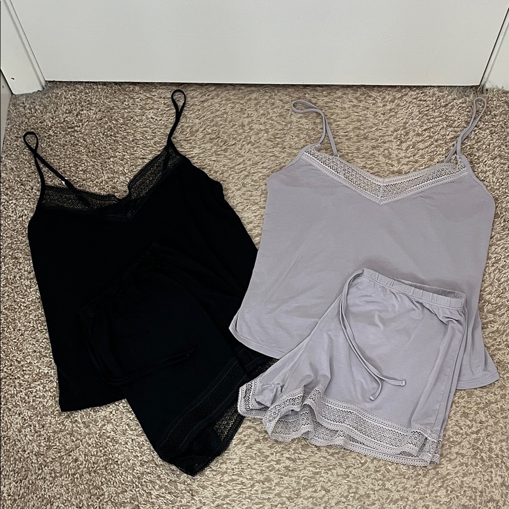 Reveal Lingerie Lace Trim Sleepwear Bundle Sets - Size Medium